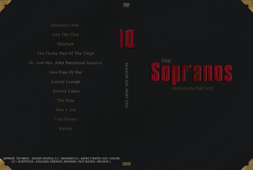 The Sopranos Season Six spanning spines