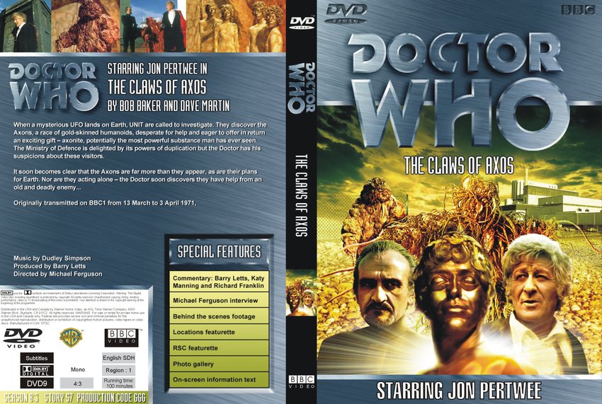 Doctor Who - The Claws Of Axos - TV DVD Custom Covers - doctor who
