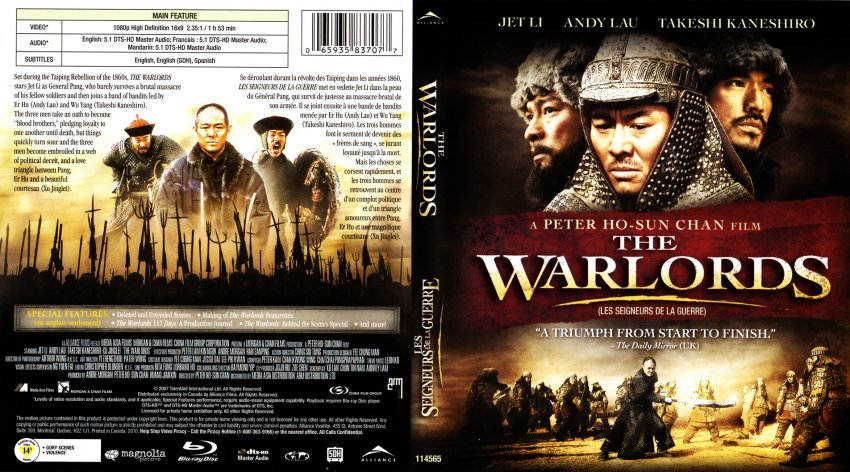 The Warlords - Movie Blu-Ray Scanned Covers - The Warlords - English ...