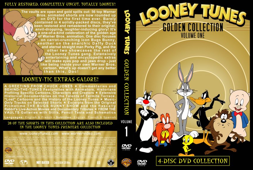 Looney Tunes Golden Collection Volume 1 - Tv Dvd Custom Covers - Looney E13
