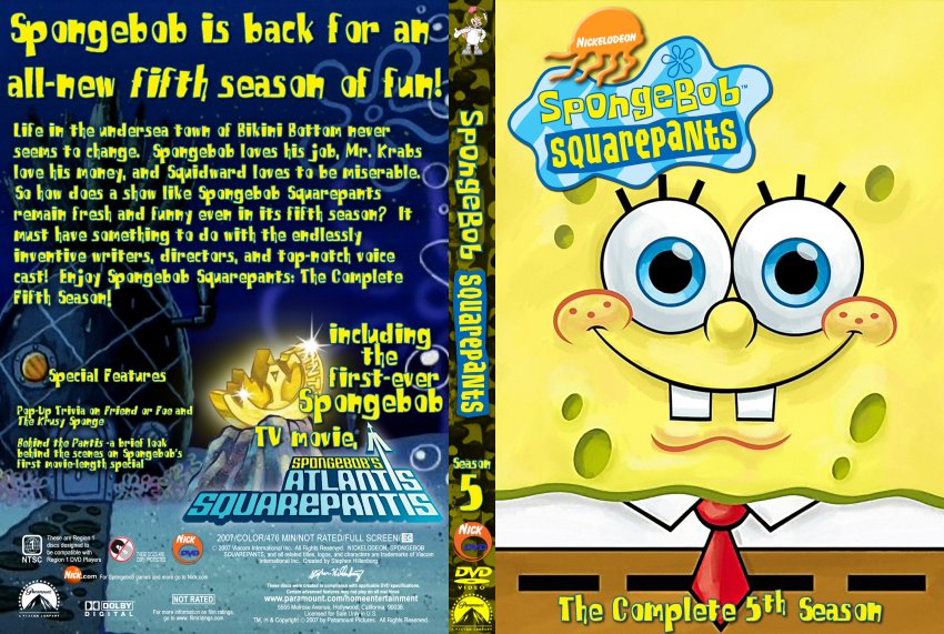 Spongebob Squarepants: The Complete 5th Season - TV DVD Custom Covers ...