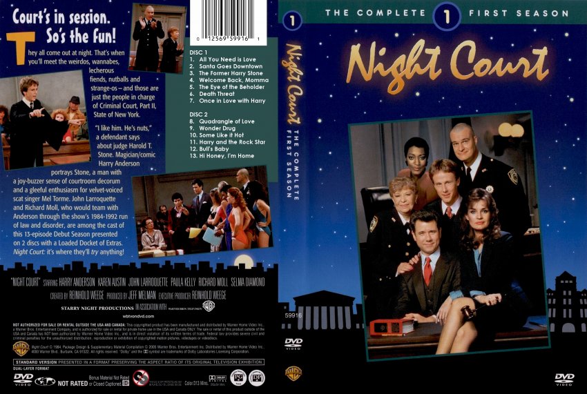 Night Court Season 1 (episode listings) TV DVD Scanned Covers