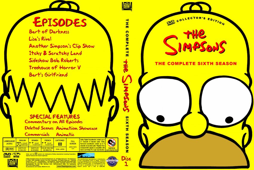 Simpsons Season 6 Disc 1