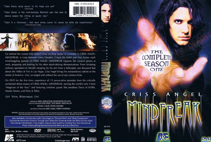 criss angel: mindfreak season 1 - TV DVD Scanned Covers - 5831Criss ...