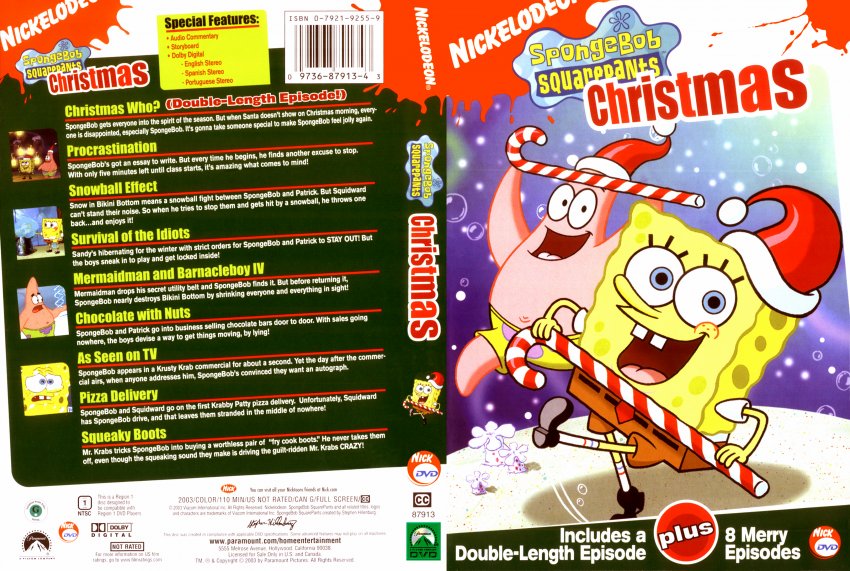 SpongeBob Squarepants Christmas - TV DVD Scanned Covers - 669spongebob ...