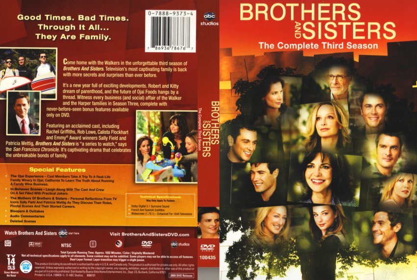 Brothers And Sisters Season 3 Tv Dvd Scanned Covers Brothers And