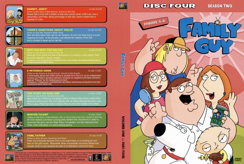 Family Guy Season 2 Disc 3 - TV DVD Scanned Covers - Family Guy Season ...