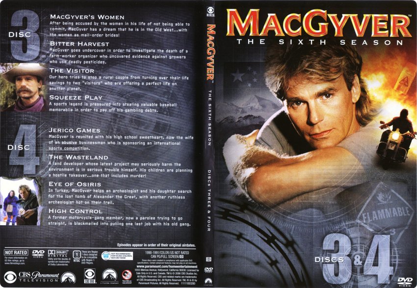 MacGyver The Sixth Season Discs 3 4