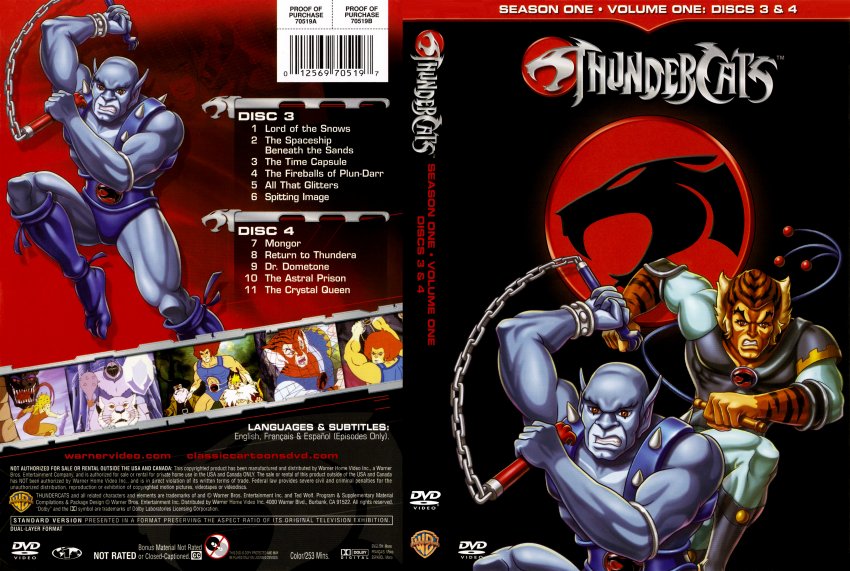 The Thundercats Season 1 Vol.1 Disc 3 & 4