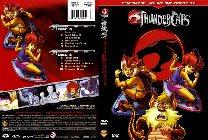 The Thundercats Season 1 Vol.1 Disc 5 & 6