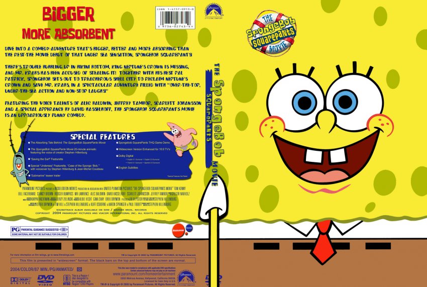 The Spongebob Squarepants Movie Widescreen Dvd Cover