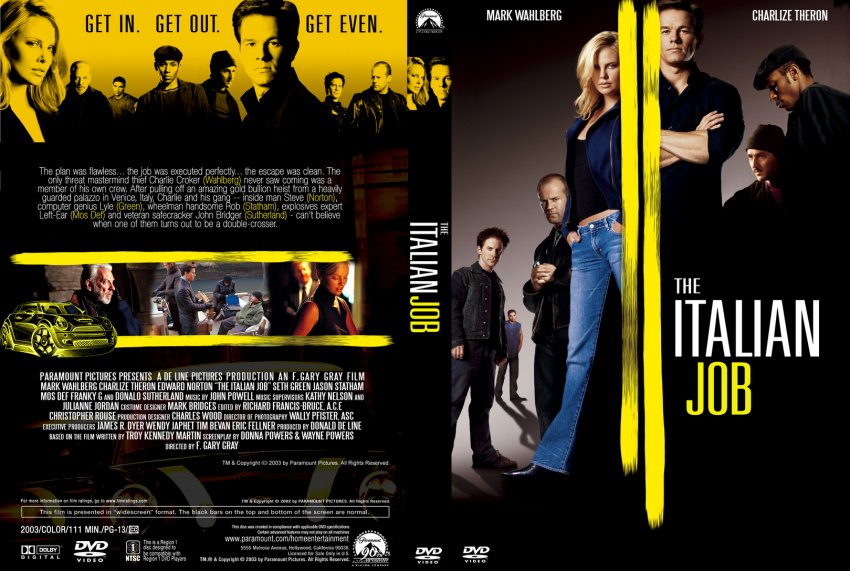 The Italian Job Movie DVD Custom Covers The Italian Job Custom Eng ViceNasty DVD Covers