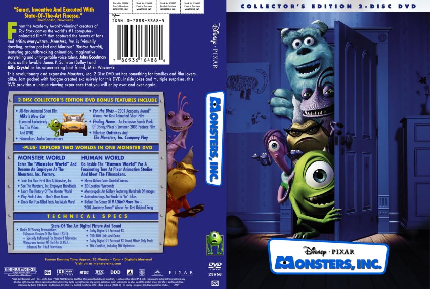 monsters inc dvd binaural recording