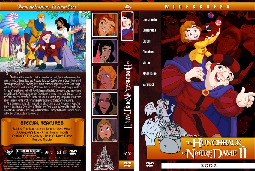 The Hunchback Of Notre Dame 2 - Movie DVD Custom Covers - The Hunchback