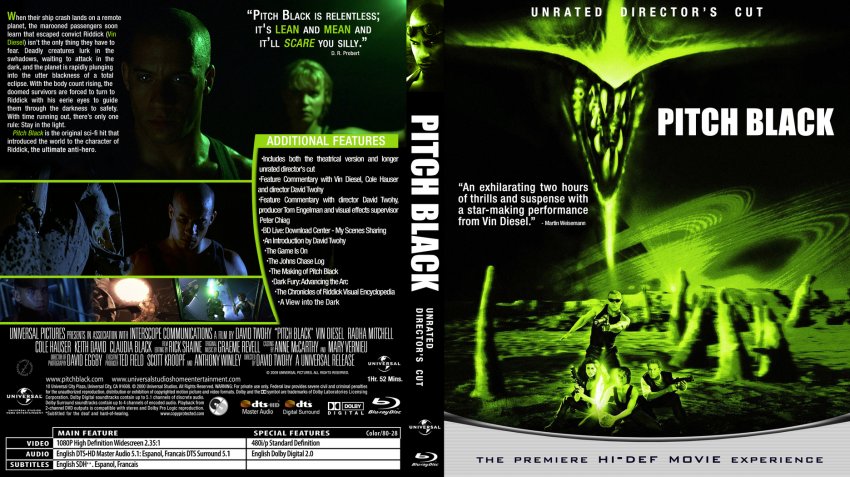 Pitch black перевод. Pitch Black 2000 DVD Cover. Чёрная дыра Blu-ray. Чёрная дыра (200) Blu ray Cover.