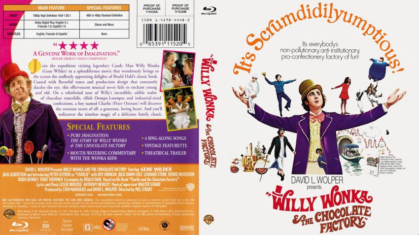 Willy Wonka And The Chocolate Factory Bluray Copy Movie Blu Ray