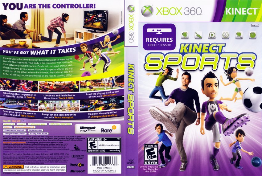 Kinect Sports DVD NTSC f