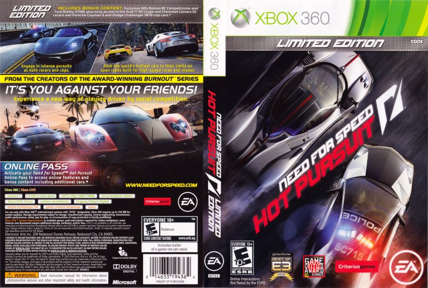 Need For Speed Hot Pursuit DVD NTSC f