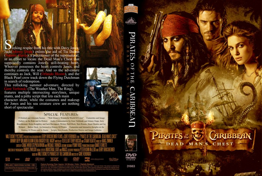 Pirates Of The Caribbean - Dead Man's Chest - Movie DVD Custom Covers ...