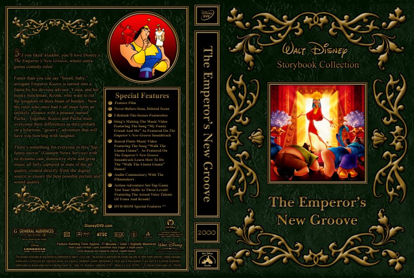 Emperors New Groove Movie Dvd Custom Covers 2000 The Emperor S New Groove Single Disc 7379