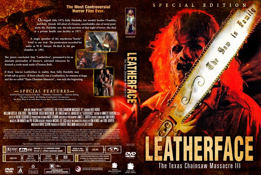 Leatherface - TCM III - Custom DVD Cover 2 R1 