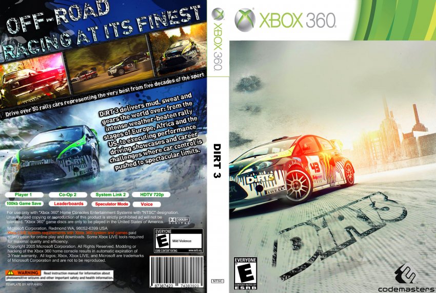 Dirt 3 как играть вдвоем на xbox 360