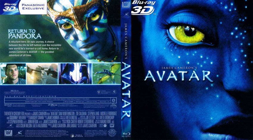 Avatar - Movie Blu-Ray Scanned Covers - Avatar 3D - Bluray :: DVD Covers