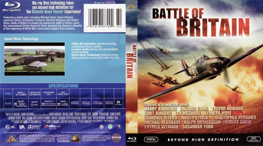 Battle Of Britain - Movie Blu-Ray Scanned Covers - Battle Of Britain ...