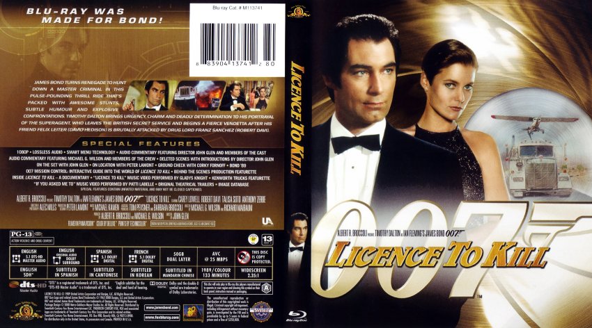 Licence To Kill Movie Blu Ray Scanned Covers Licence To Kill1