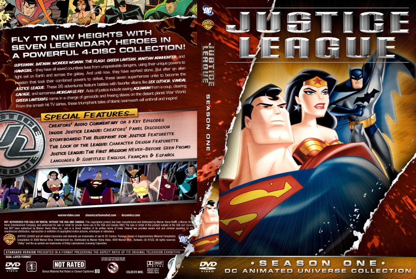 justice league dvd box