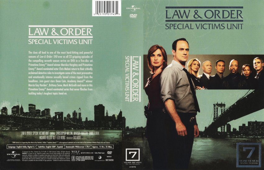 Law & Order Special Victims Unit - Year 7 - TV DVD Scanned Covers