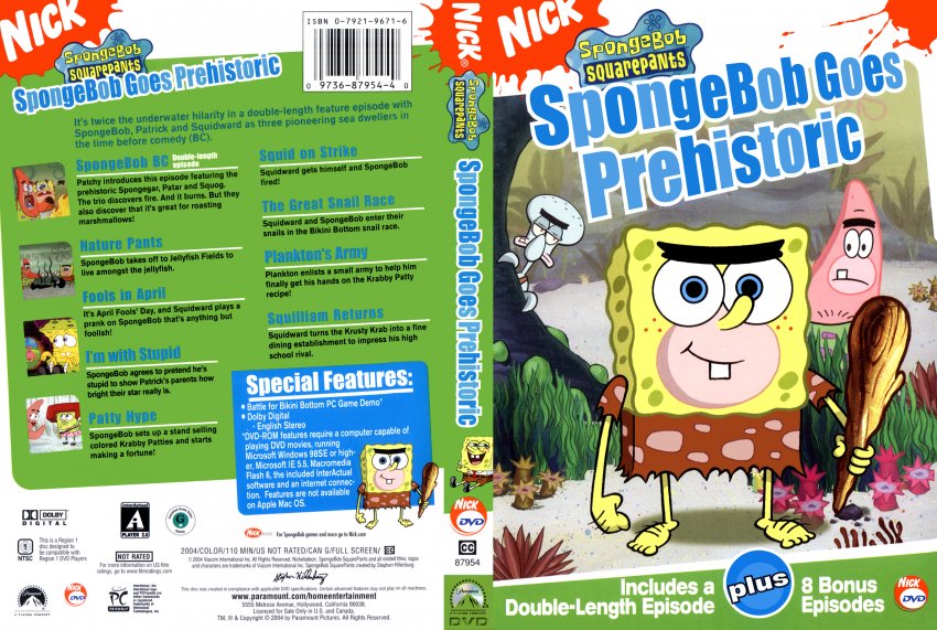 Spongebob Squarepants,Spongebob Goes Prehistoric - TV DVD Scanned ...