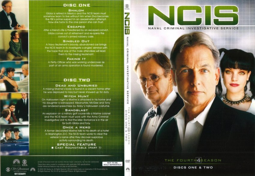 NCIS Thinpack Season 4 Disc 1 and 2 - TV DVD Scanned Covers - Ncis ...