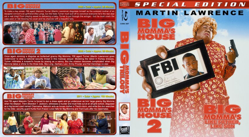 Big Momma's House Trilogy Movie BluRay Custom Covers