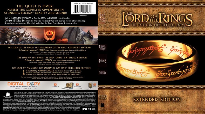 lord of the rings extended trilogy blu ray 2011 vs 2012