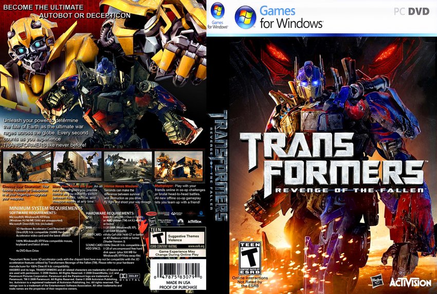 transformers the game vs revenge of the fallen
