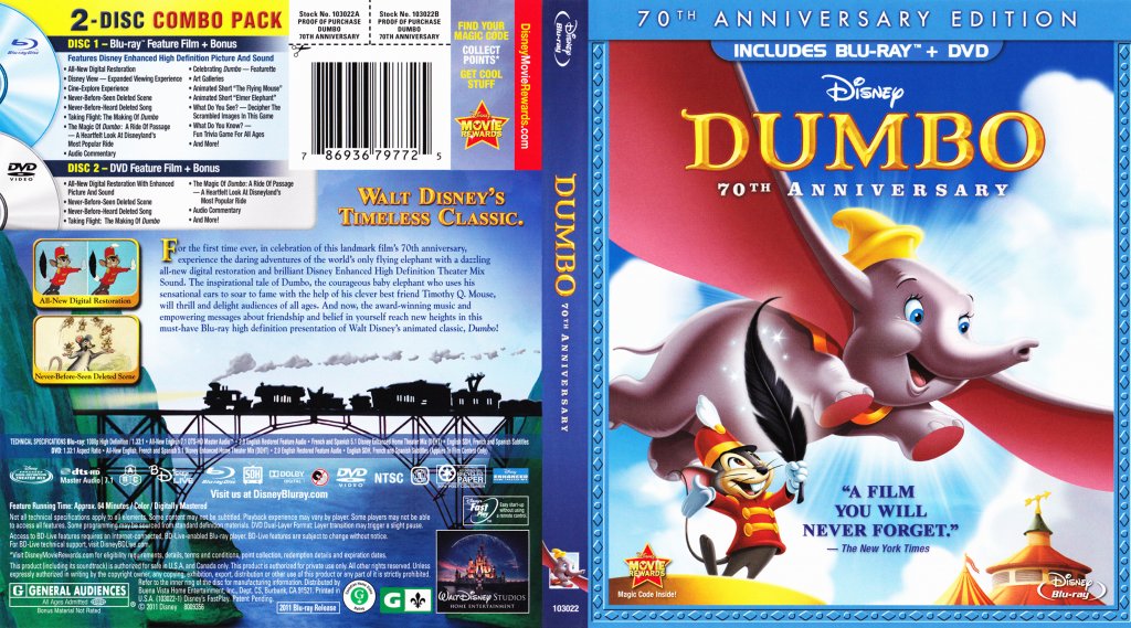 dumbo disney bluray dvd