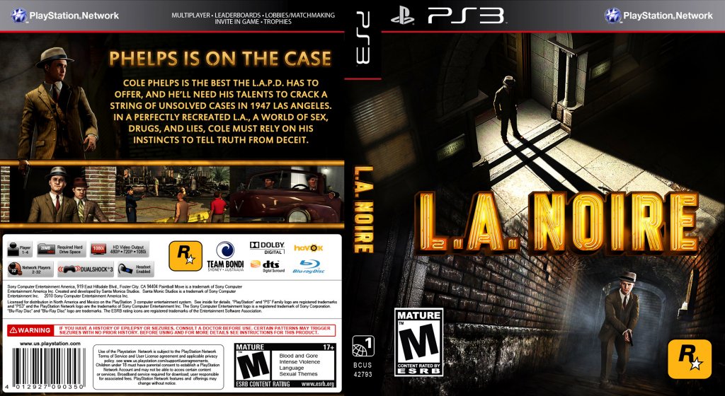 L A Noire DVD NTSC Custom f1