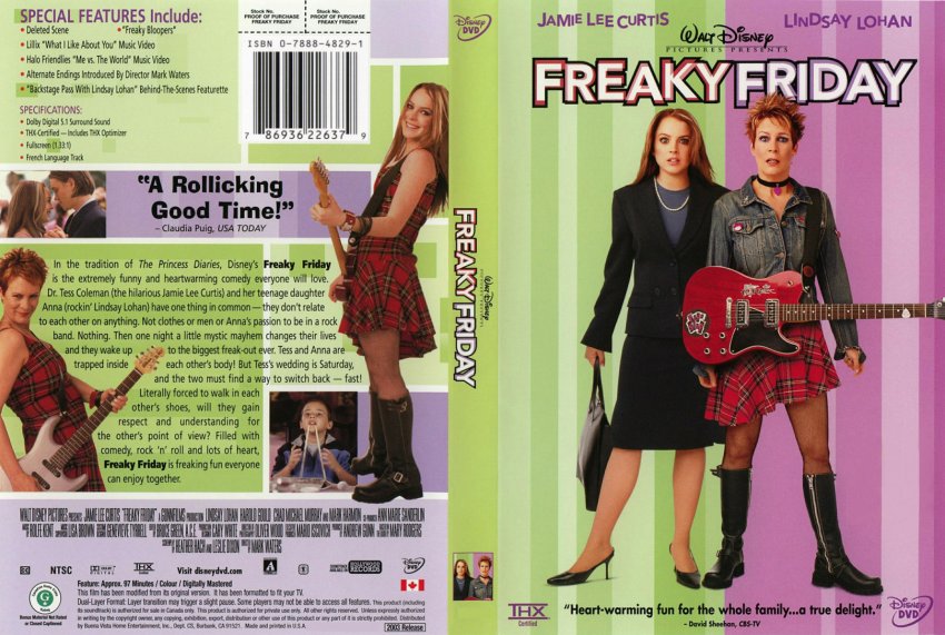 Freaky Friday - Movie DVD Custom Covers - 225freaky friday front :: DVD ...