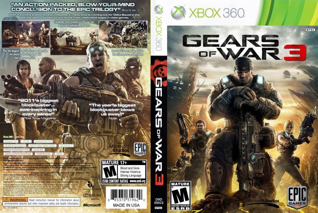 Gear Of War XBOX Game Covers Gear Of War DVD NTSC Custom F DVD Covers