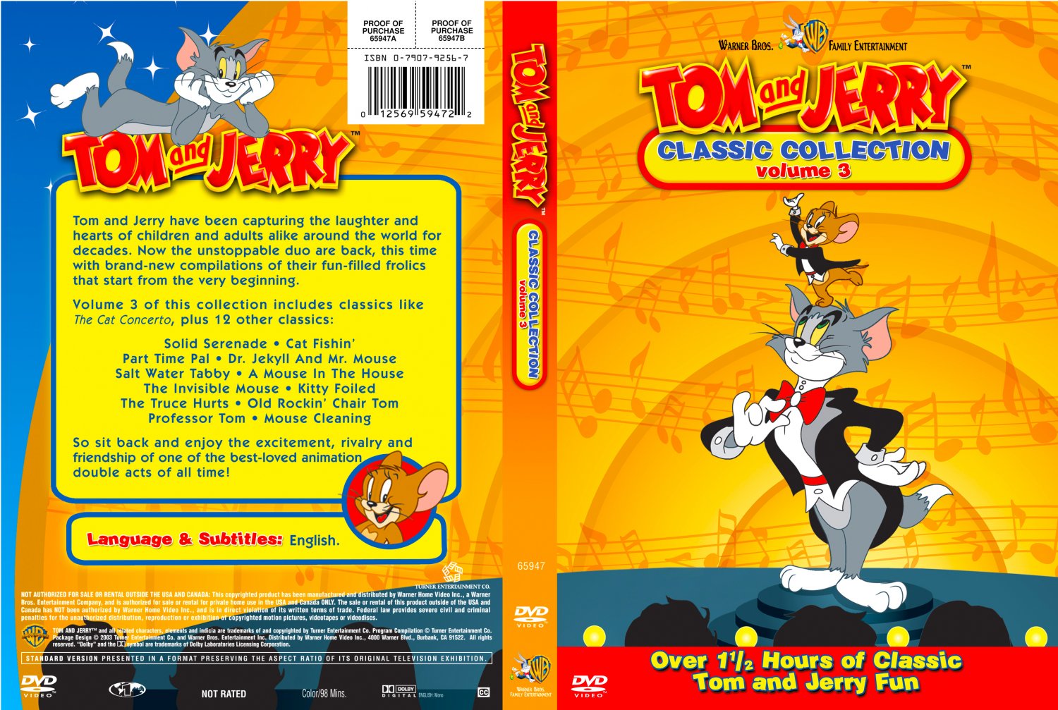 Tom And Jerry Classic Collection Volume 1 Dvd Tom And Jerry 486