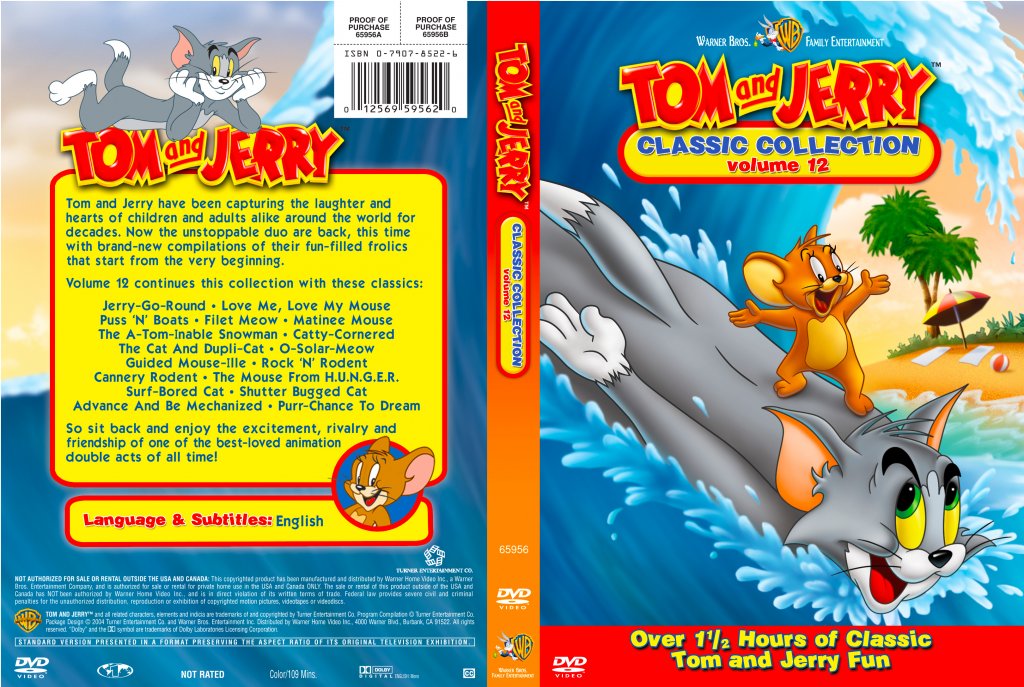 Tom And Jerry Classic Collection - Volume 12 - TV DVD Custom Covers ...