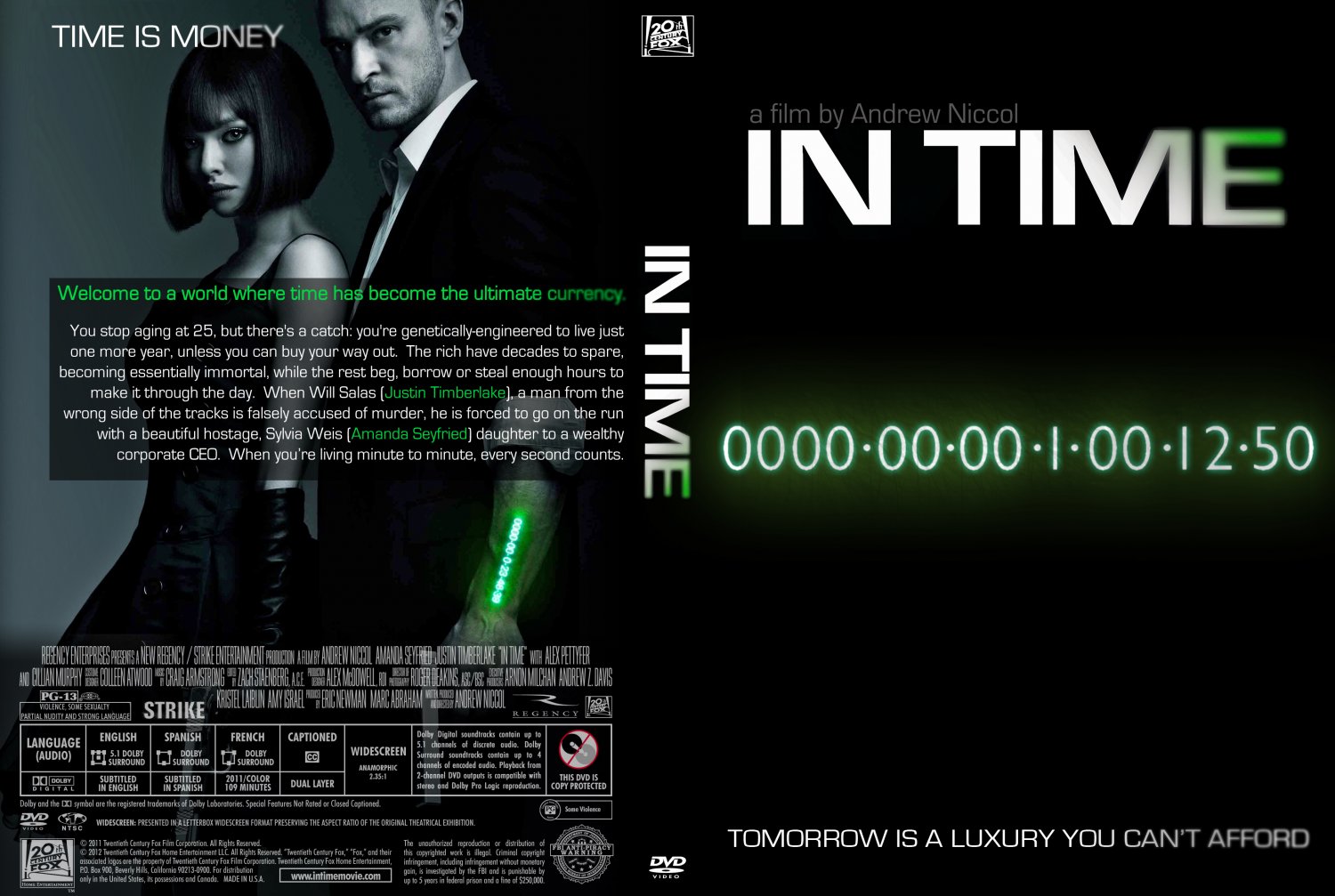 In no time. In time 2011 DVD Cover. Время фильм обложка. Время фильм Постер. Фильм время 2011 афиша.