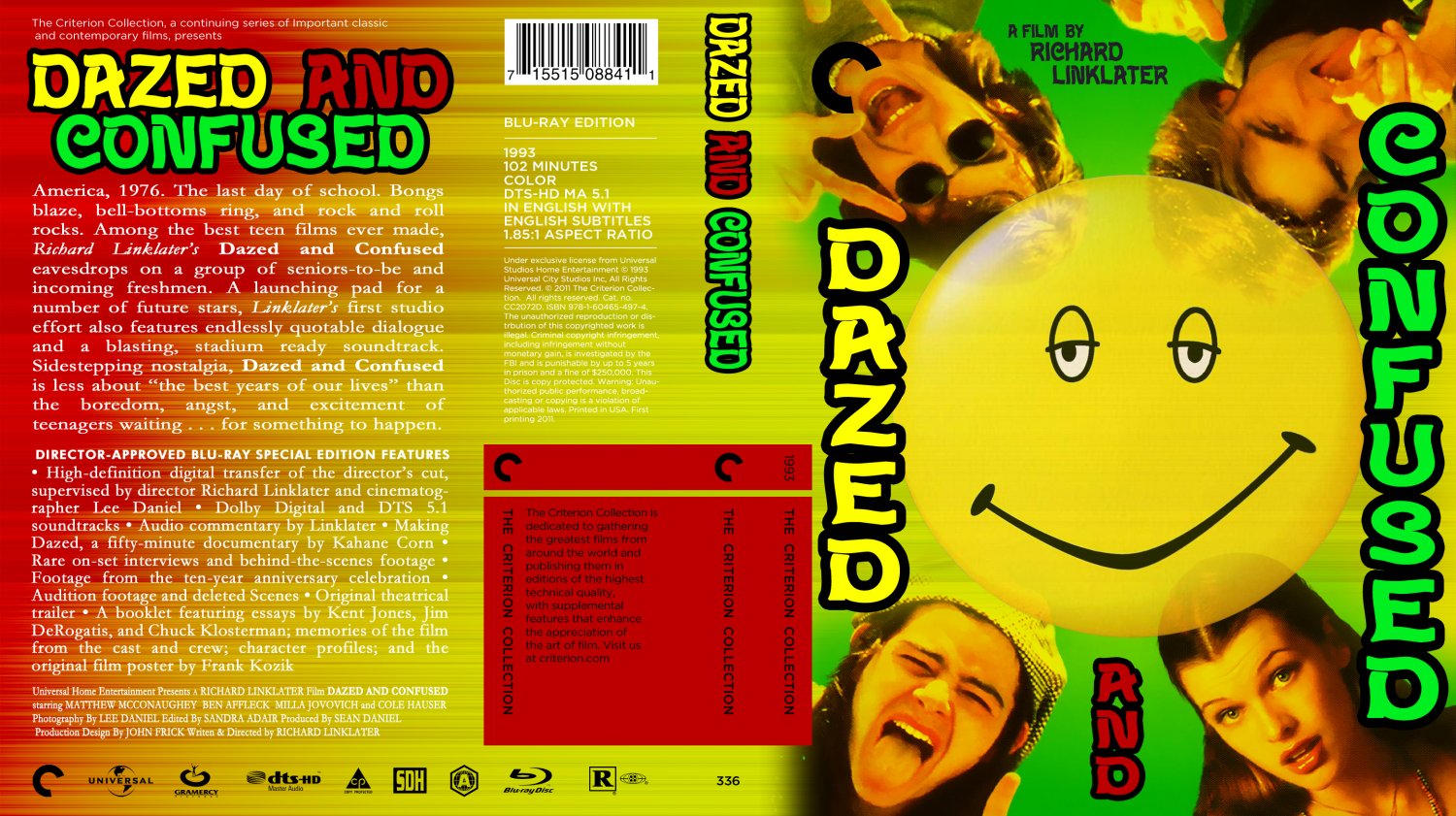 Dazed And Confused Movie Blu Ray Custom Covers Dazedandconfusedbrcriterioncltv1 Dvd Covers 
