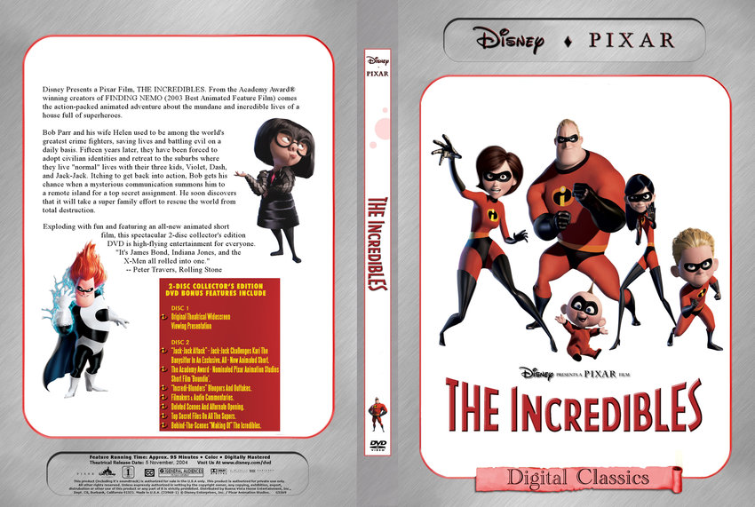 The Incredibles Cstm Movie Dvd Custom Covers 10incred