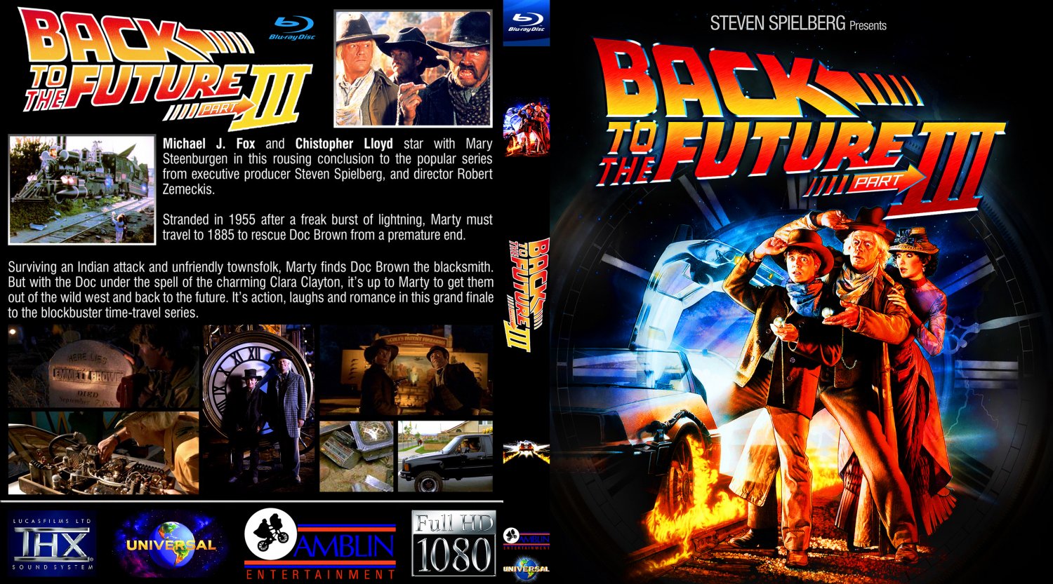 Back To The Future III - Movie Blu-Ray Custom Covers - BACK to the ...