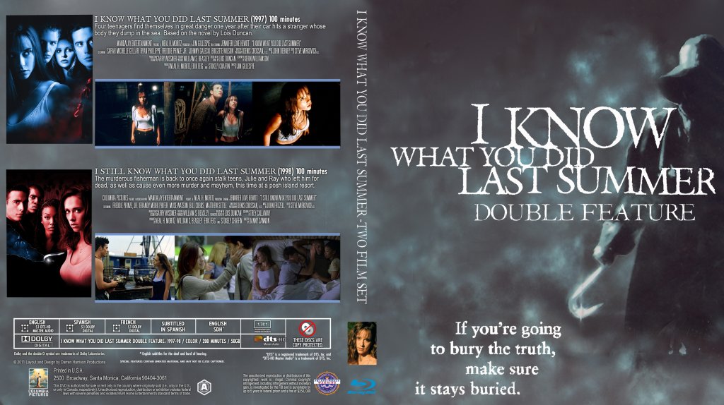 I Know What You Did Last Summer Double Feature Movie Blu Ray Custom Covers I Know What You Did Corrected Dvd Covers