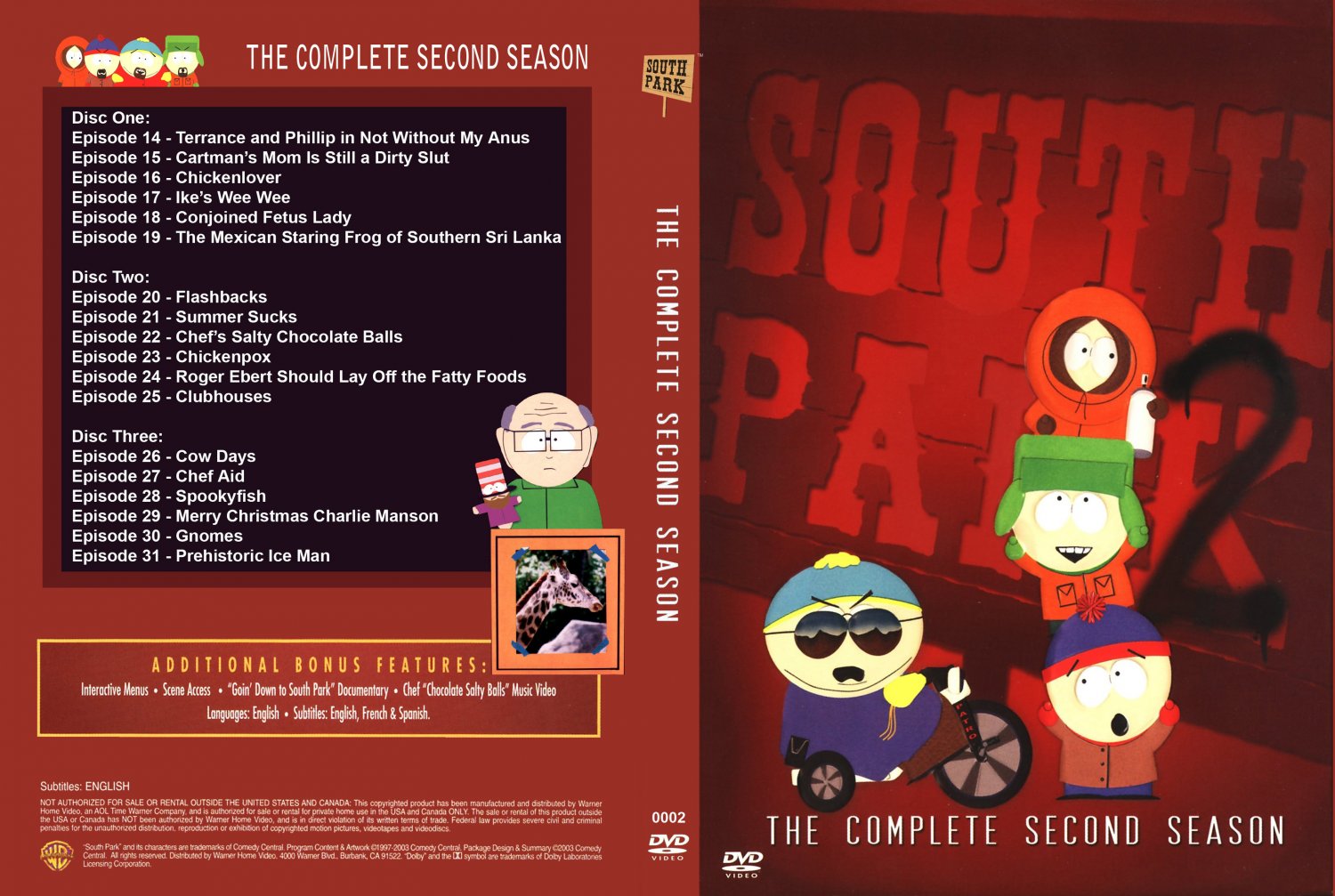 South Park Season Single Tv Dvd Custom Covers South Park Season Single Dvd Covers