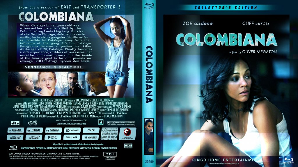 Colombiana - Movie Blu-Ray Custom Covers - Copy of Colombiana Blu-Ray