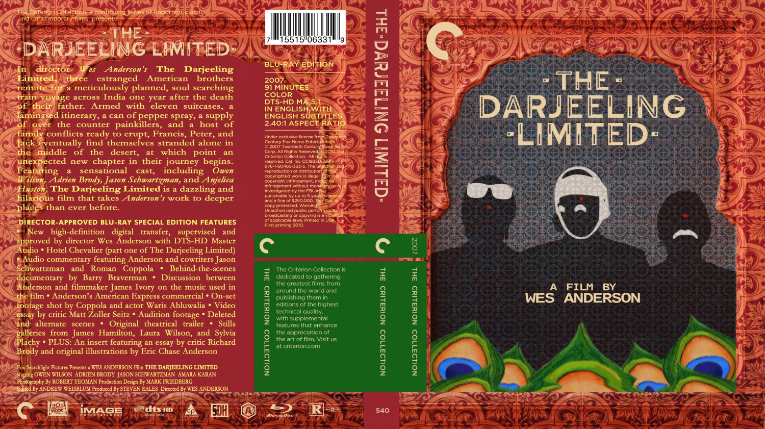 Darjeeling Limited Movie Blu Ray Custom Covers
